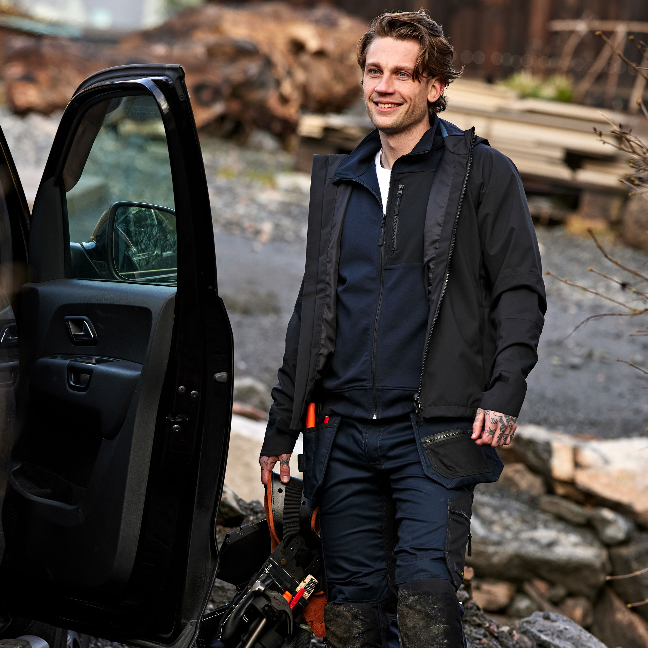 Fristads shell jacket 4882 GLPS, Black, large image number 7