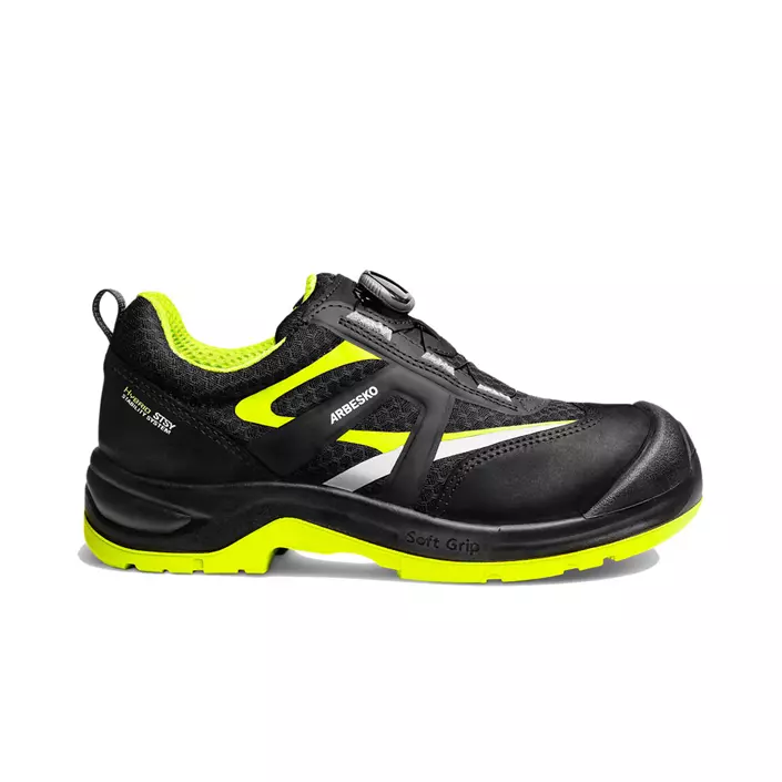 Arbesko 939 safety shoes S1P, Black/Lime, large image number 0