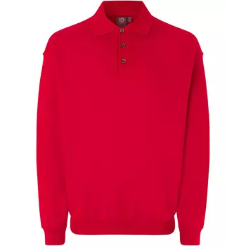ID Game langärmliges Polo-Sweatshirt, Rot