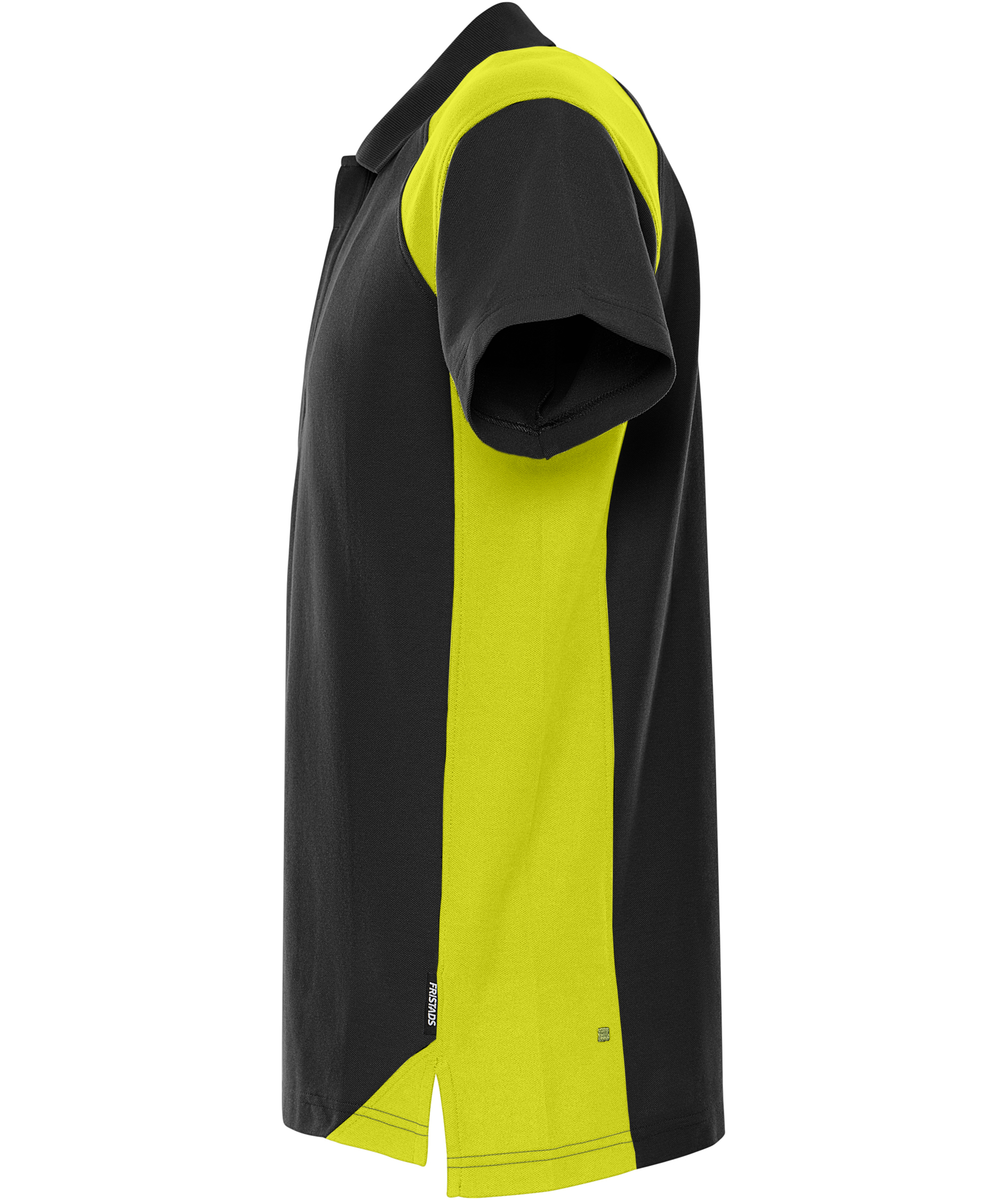 Fristads Heavy polo T-shirt 7047 GPM, Black/Hi-Vis Yellow, large image number 3