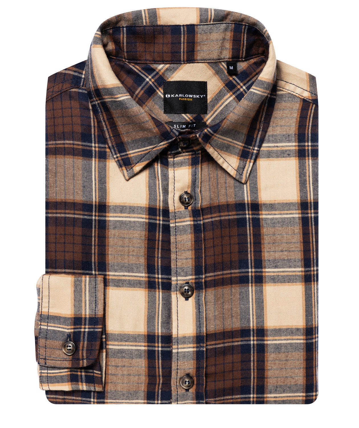 Karlowsky Essential Urban-Style Slim fit skjorte, Sahara, large image number 4