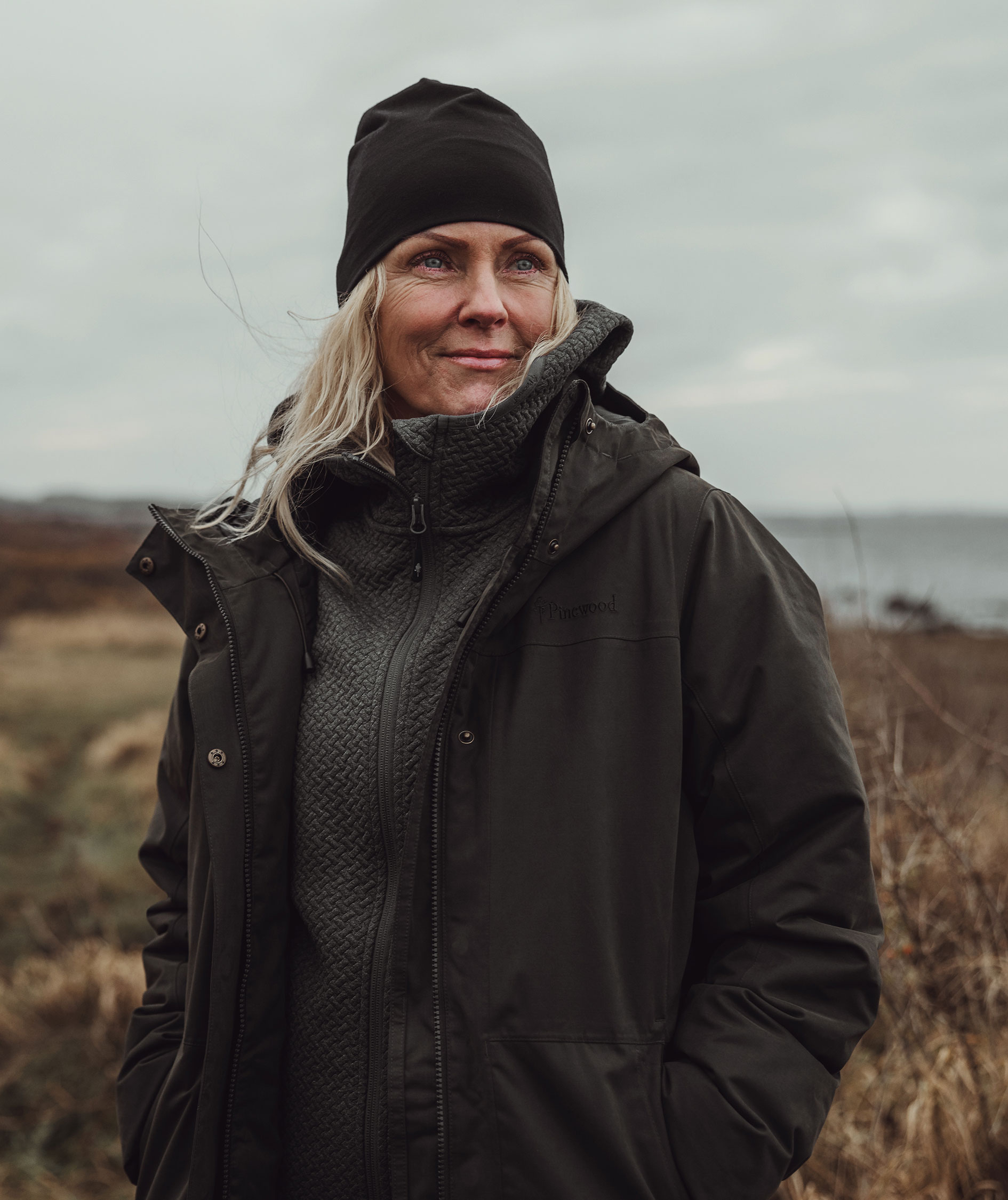 Pinewood Everyday Travel dame h&aelig;ttetr&oslash;je med lynl&aring;s, Grey melange , large image number 10