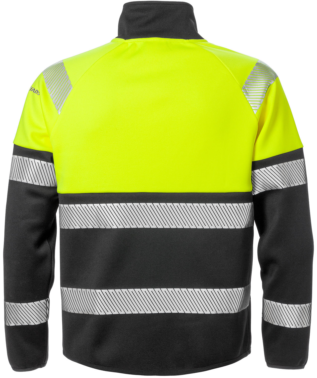 Fristads sweat jacket 4517 full stretch, Hi-vis Yellow/Black