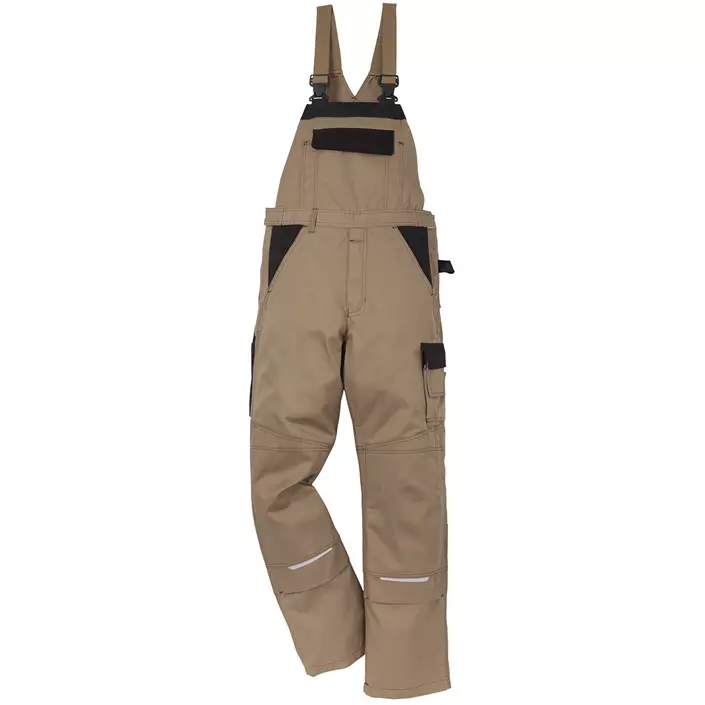 Kansas Icon work bib and brace, Khaki/Black, large image number 0