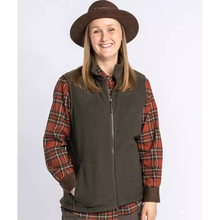 Pinewood Småland Forest dame fleecevest, Hunting Green, large image number 4