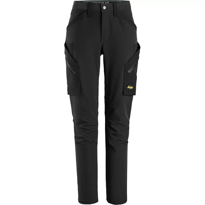 Snickers FlexiWork dame servicebukser 6877 full stretch, Black/Black, large image number 0