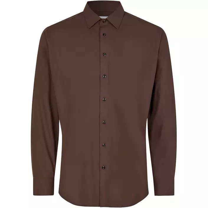 Seven Seas hybrid Slim fit skjorta, Mocca, large image number 0