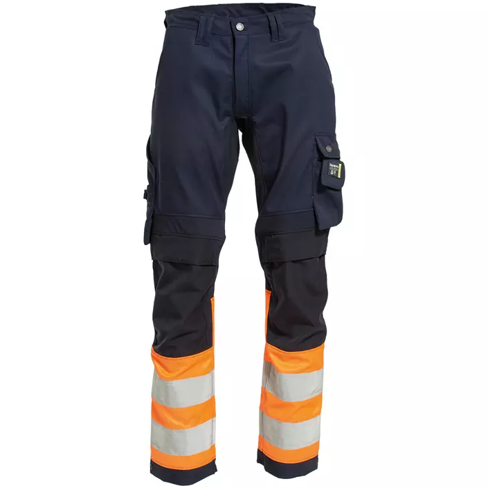 Tranemo Vision HV work trousers, Marine/Hi-Vis Orange, large image number 0
