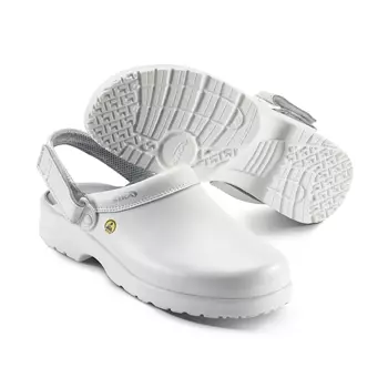 2nd quality product Sika fusion clogs with heel strap OB, White
