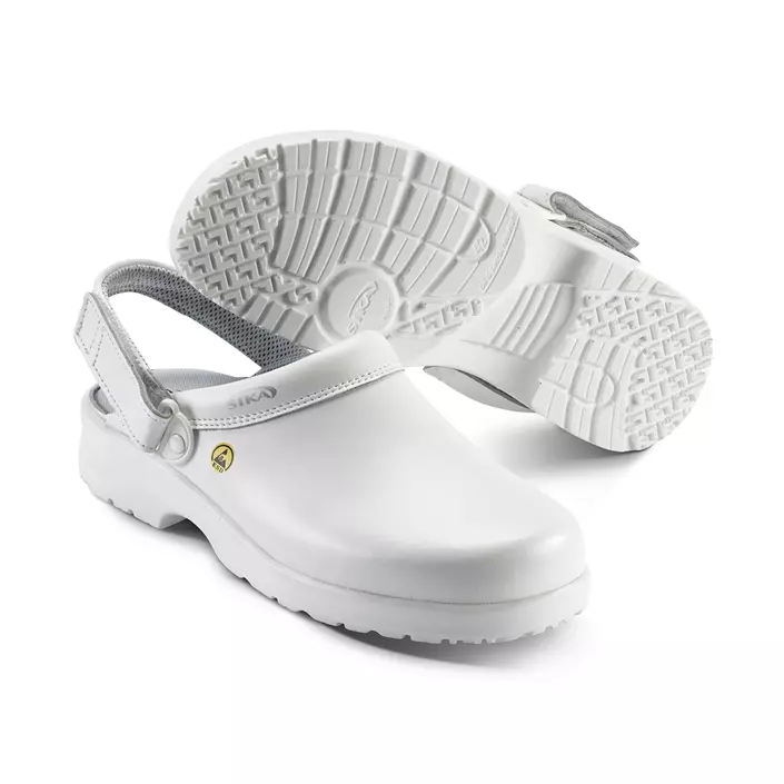 2nd quality product Sika fusion clogs with heel strap OB, White, large image number 0