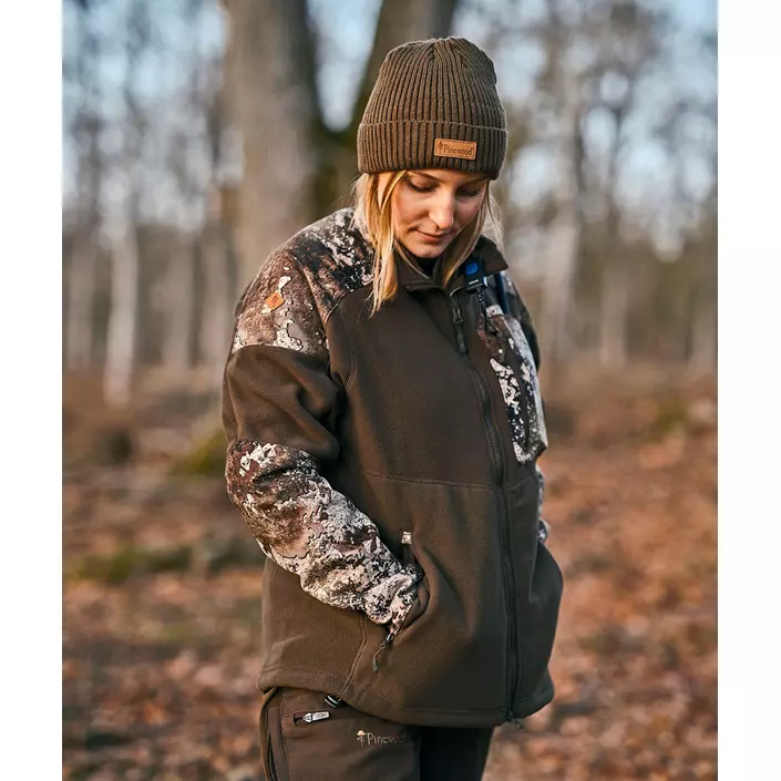 Pinewood Småland Hunters Camou dame fleecejakke, Hunting Brown/Strata, large image number 1