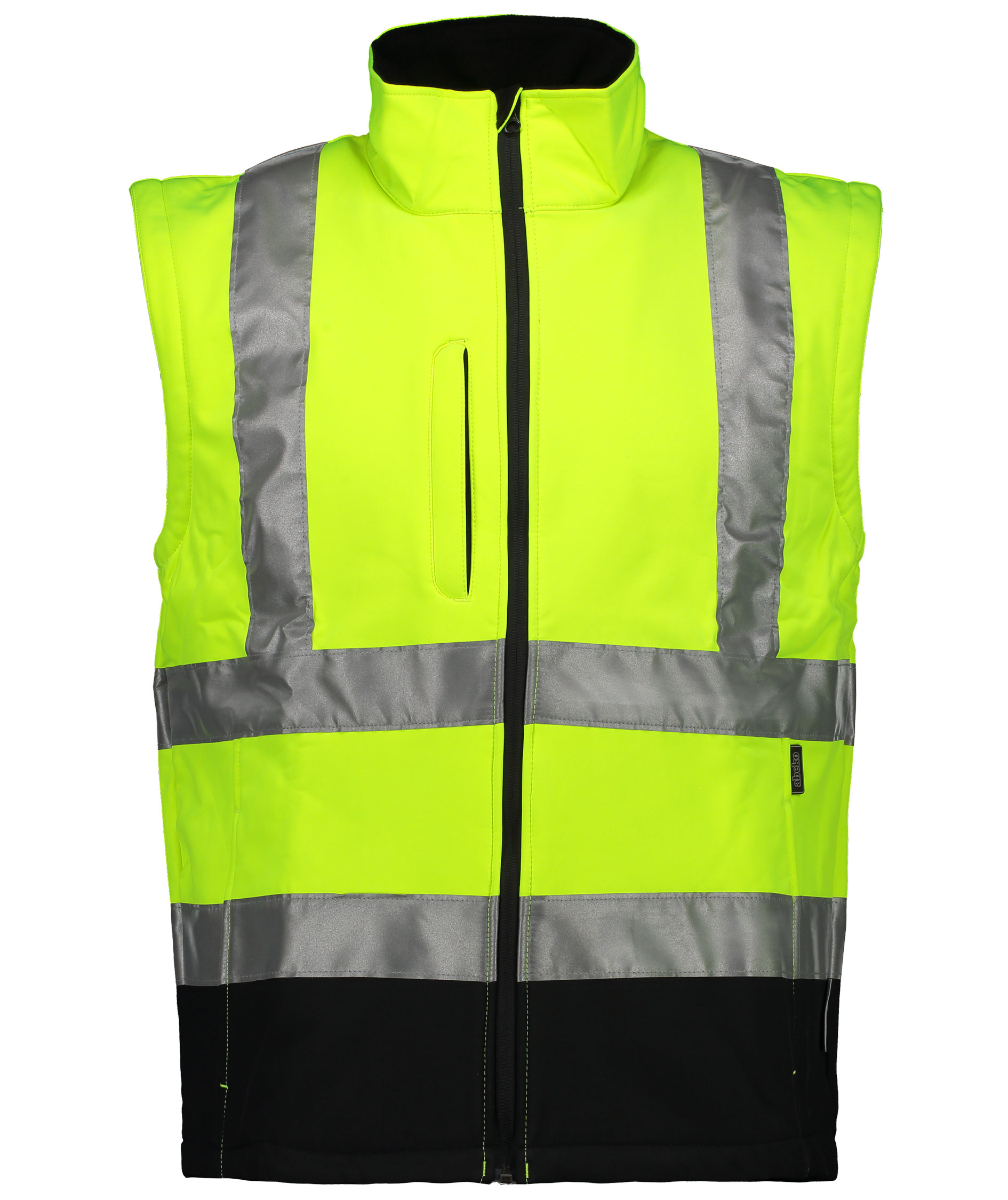 Abeko Minnesota 2-in-1 softshell jacket, Hi-vis Yellow/Black, large image number 3