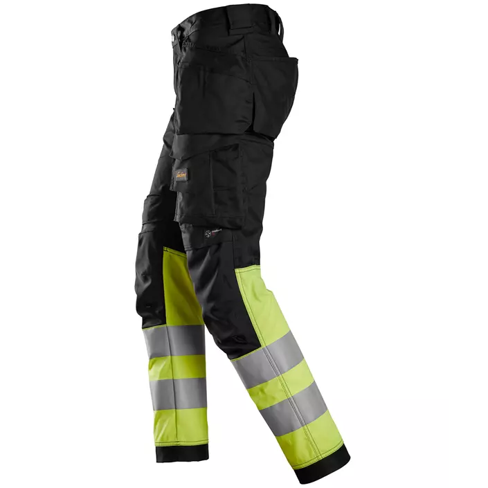 Snickers AllroundWork craftsman trousers 6234, Black/Hi-Vis Yellow, large image number 2