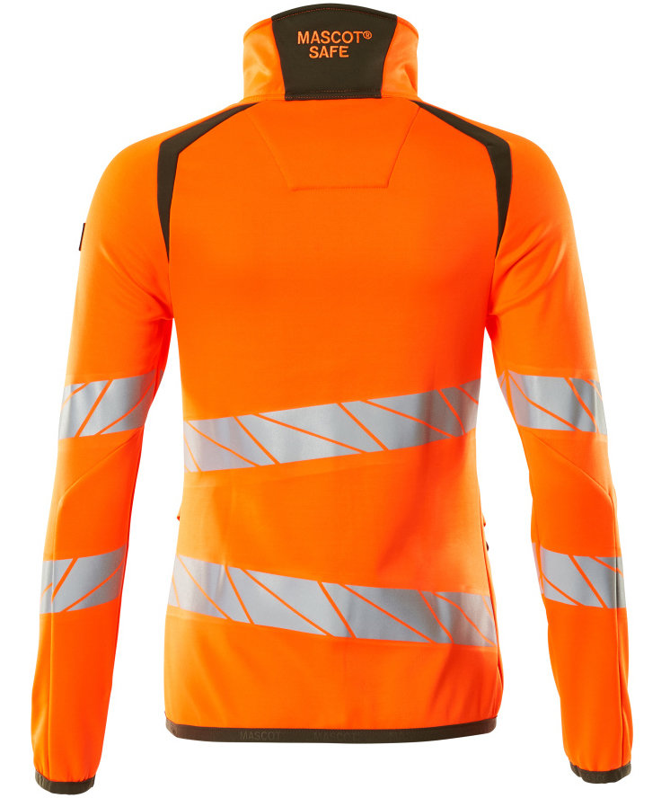 Mascot Accelerate Safe dame fleecetr&oslash;je, Hi-vis Orange/Mosgr&oslash;n