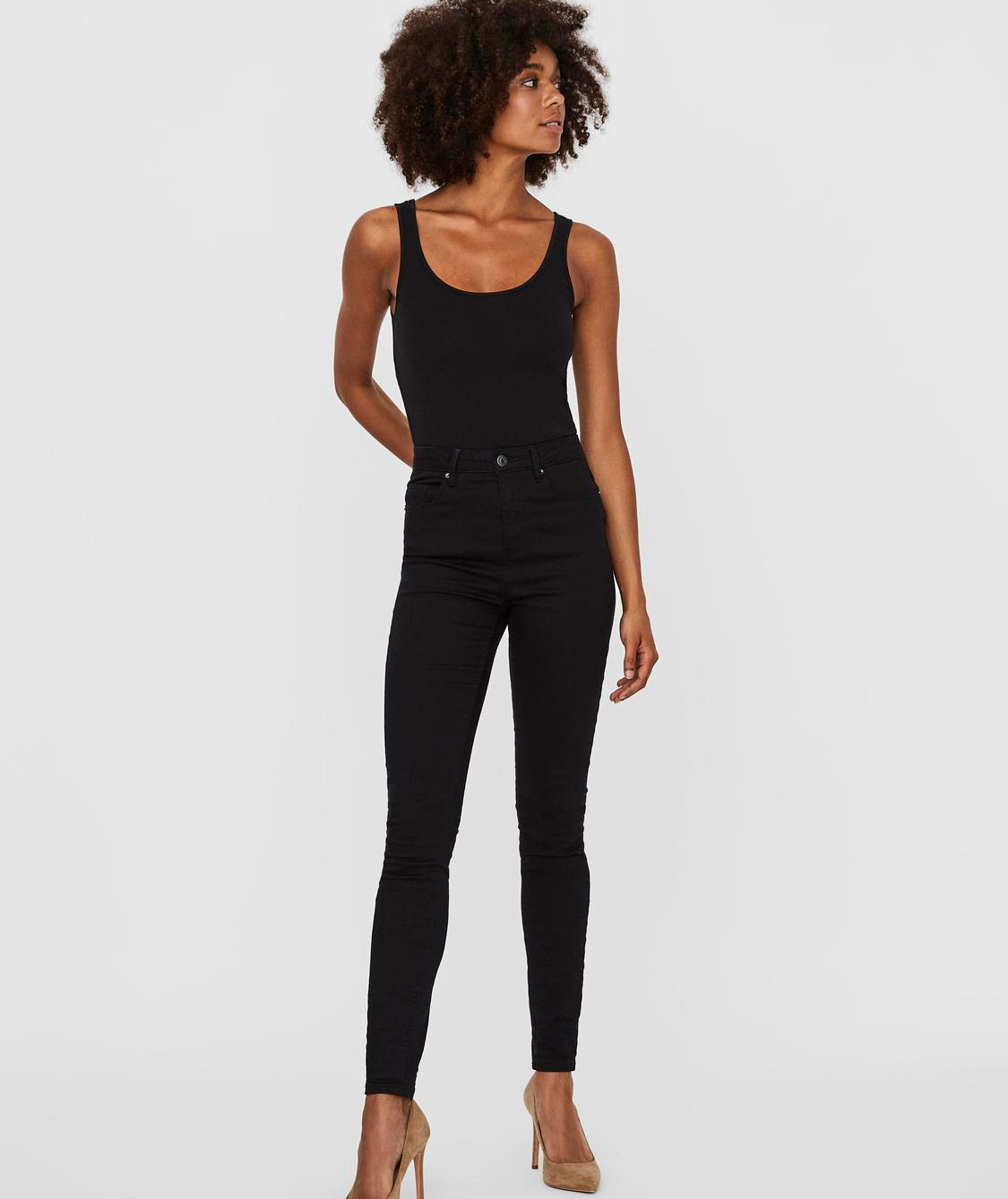 Vero Moda VMMAXI MY SOFT women's long top, Black, large image number 4