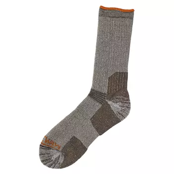 Gateway1 Ultra Calf socks with merino wool, Dark brown melange