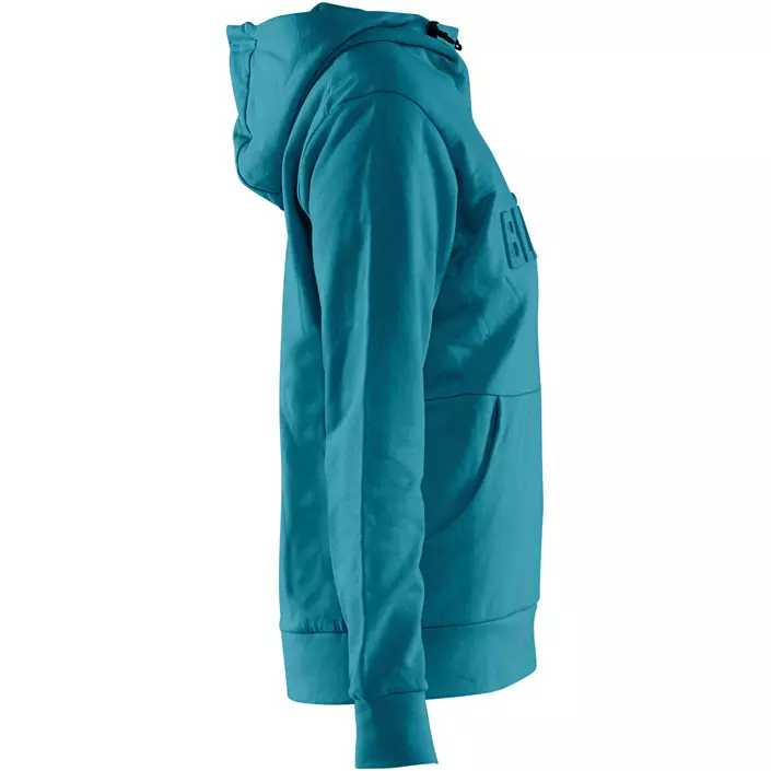 Blåkläder hoodie dam 3D, Blågrön, large image number 3