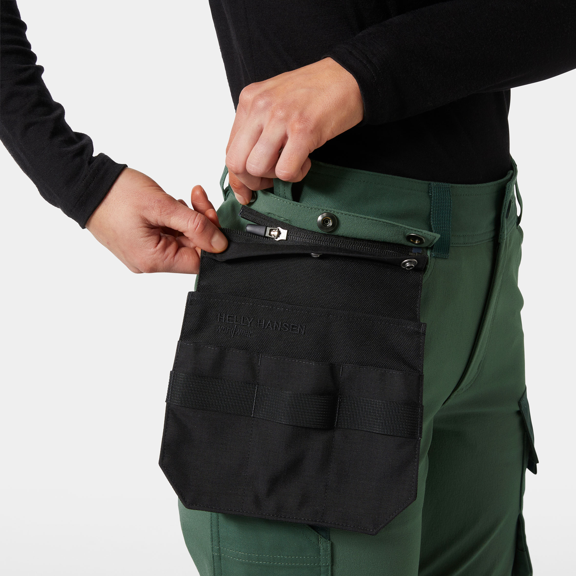 Helly Hansen Oxford 4X Connect&trade; dame arbejdsbukser full stretch, Spruce/Darkest Spruce, large image number 4