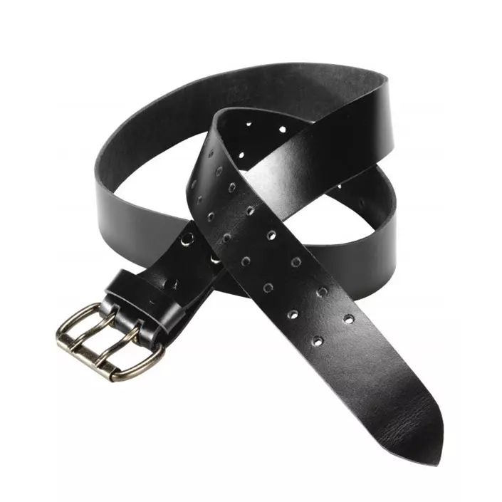 Mascot Zanzibar leather belt, Black, Black, large image number 0