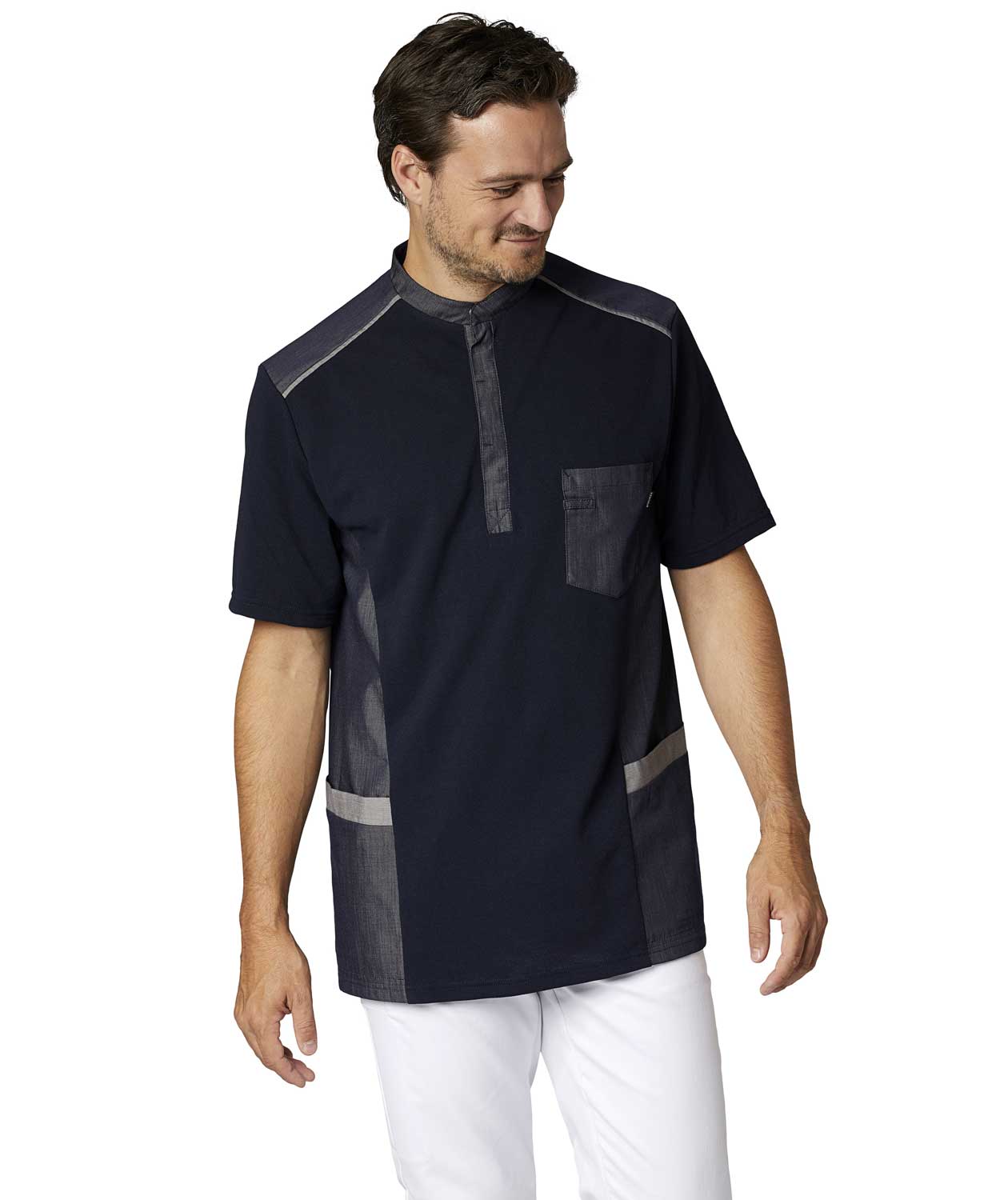 Kentaur  pique tunic, Dark Blue