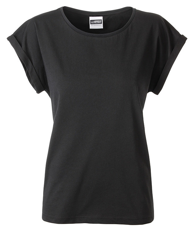 James & Nicholson Basic T-shirt dam, Svart, Svart, swatch