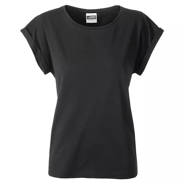 James & Nicholson Basic dame T-shirt, Sort, large image number 0