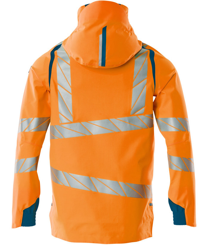 Mascot Accelerate Safe shell jacket, Hi-Vis Orange/Dark Petroleum