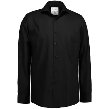 Seven Seas modern fit Poplin shirt, Black