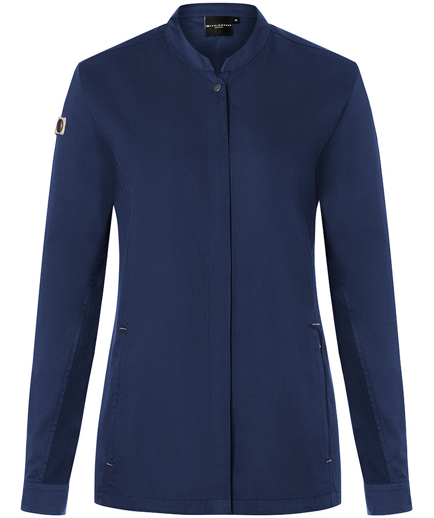 Karlowsky Green-Generation dame kokkejakke, Steel Blue, Steel Blue, swatch