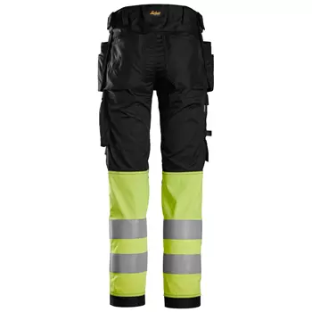 Snickers AllroundWork craftsman trousers, Black/Hi-Vis Yellow