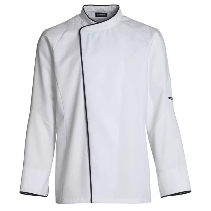 Kentaur  chefs-/server jacket with black piping, White, large image number 0