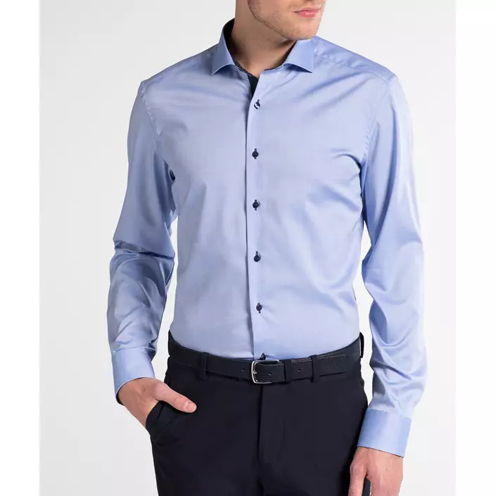 Eterna Fein Oxford Slim fit skjorta, Blå, large image number 1
