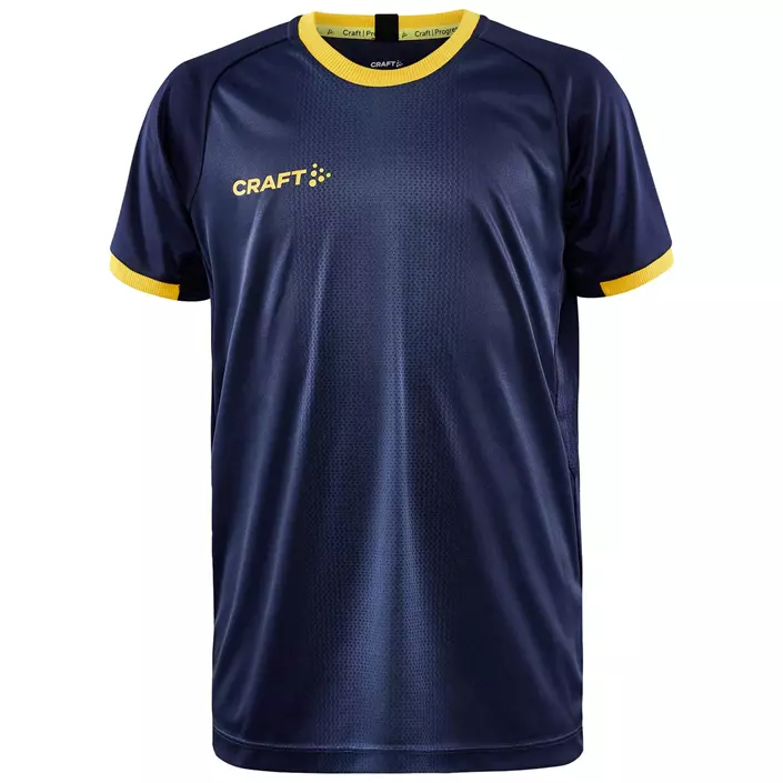Craft Progress 2.0 Graphic Jersey T-shirt till barn, Navy/Sweden Yellow, large image number 0
