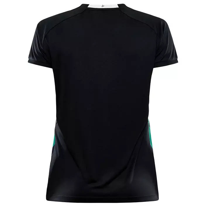 Craft Progress 2.0 Stripe Jersey Damen T-Shirt, Schwarz/Team Green, large image number 2