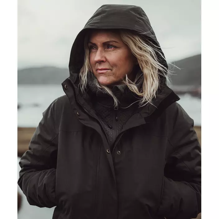 Pinewood dame vinter parkajakke, Dark Green, large image number 3