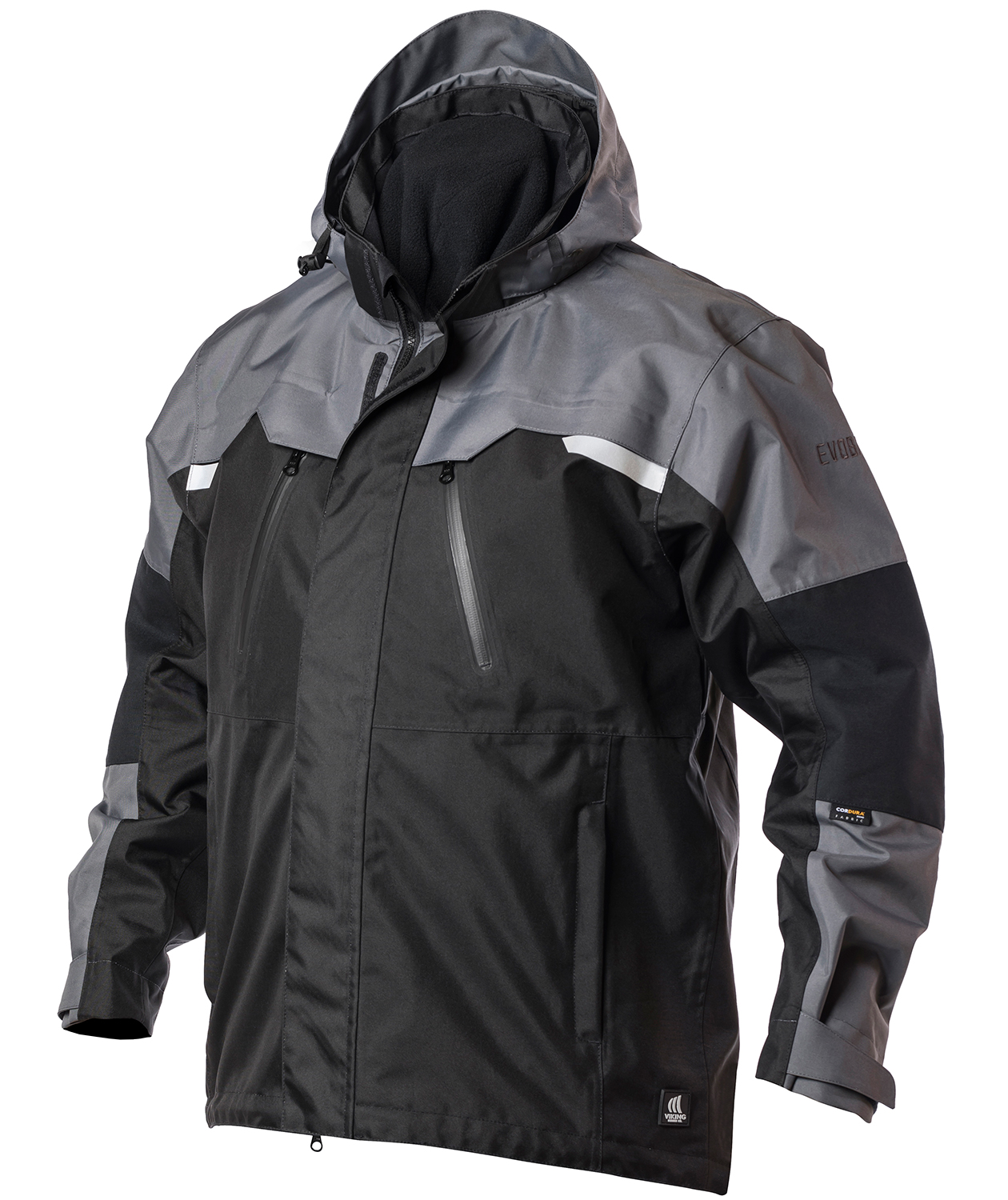 Viking Rubber Evobase shell jacket, Black/Grey