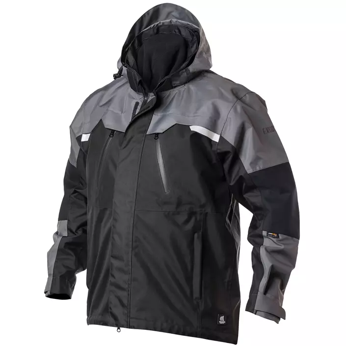 Viking Rubber Evobase shell jacket, Black/Grey, large image number 0
