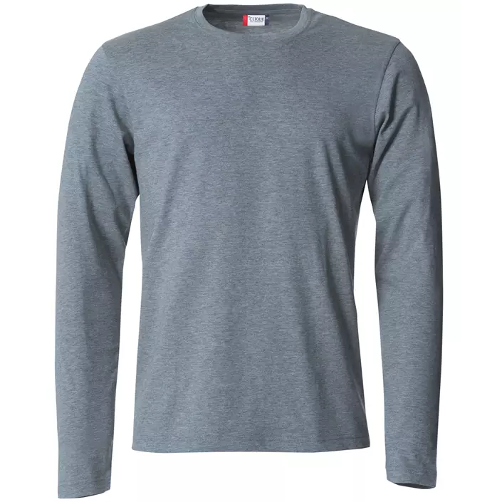 Clique Basic-T langærmet T-shirt, Grey melange , large image number 0