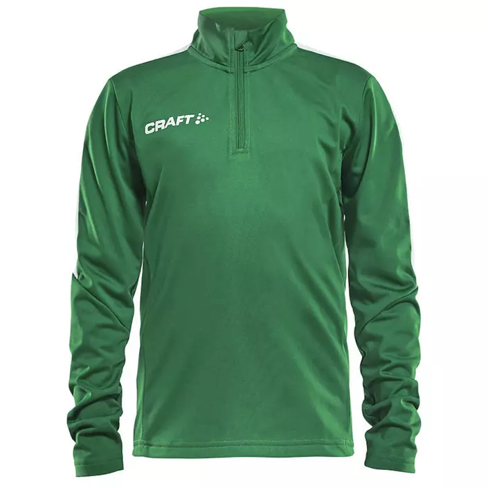 Craft Progress halfzip long-sleeved sweater for kids, Team green, large image number 0