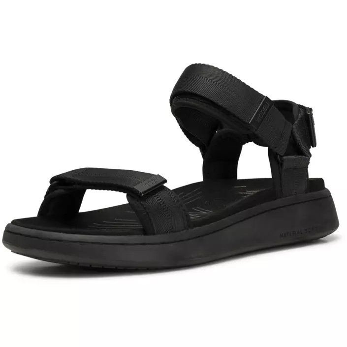 Woden Line dame sandaler, Black/Black, large image number 3