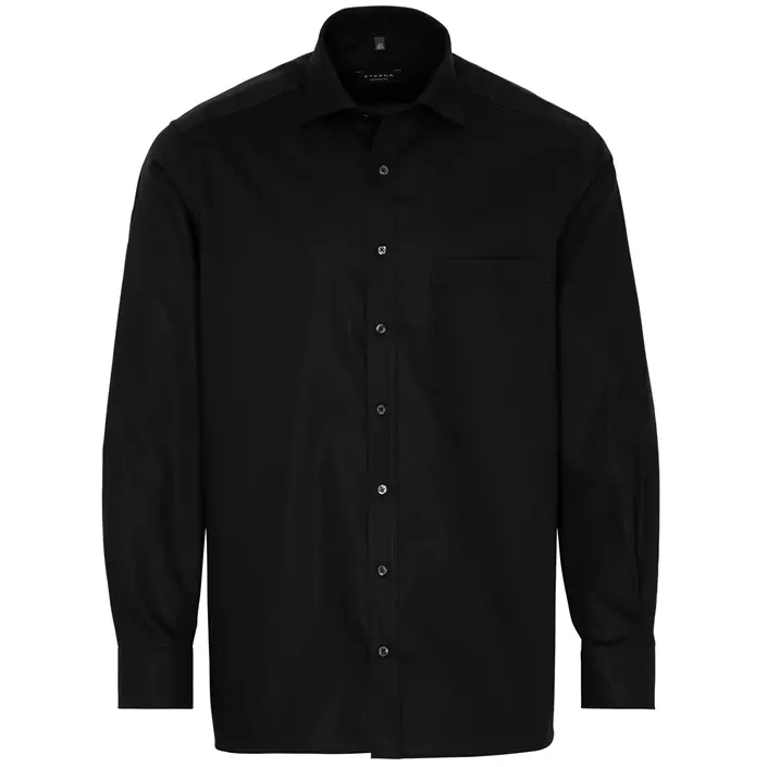 Eterna Uni Poplin Comfort fit skjorta, Black, large image number 0