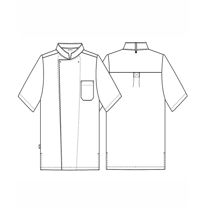 Kentaur short-sleeved unisex chefs jacket, Black, large image number 3