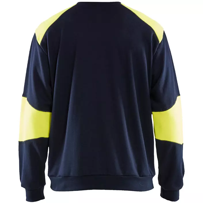 Blåkläder Anti-flame sweatshirt, Marine/Hi-Vis gul, large image number 1