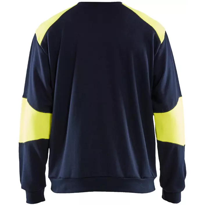 Blåkläder Anti-flame sweatshirt, Marine/Hi-Vis gul, large image number 1
