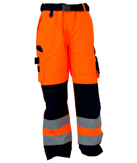 Ocean Thor Arbeitshose, Hi-vis Orange/Marine, large image number 0
