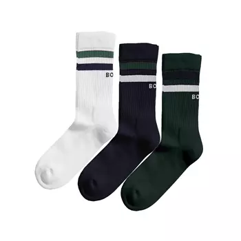 Björn Borg Core 3-pack socks, White/Blue/Green
