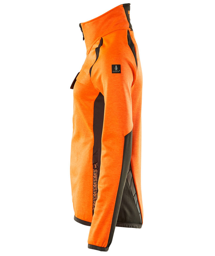 Mascot Accelerate Safe fleecetr&ouml;ja dam, Varsel Orange/M&oslash;rk antracit, large image number 3