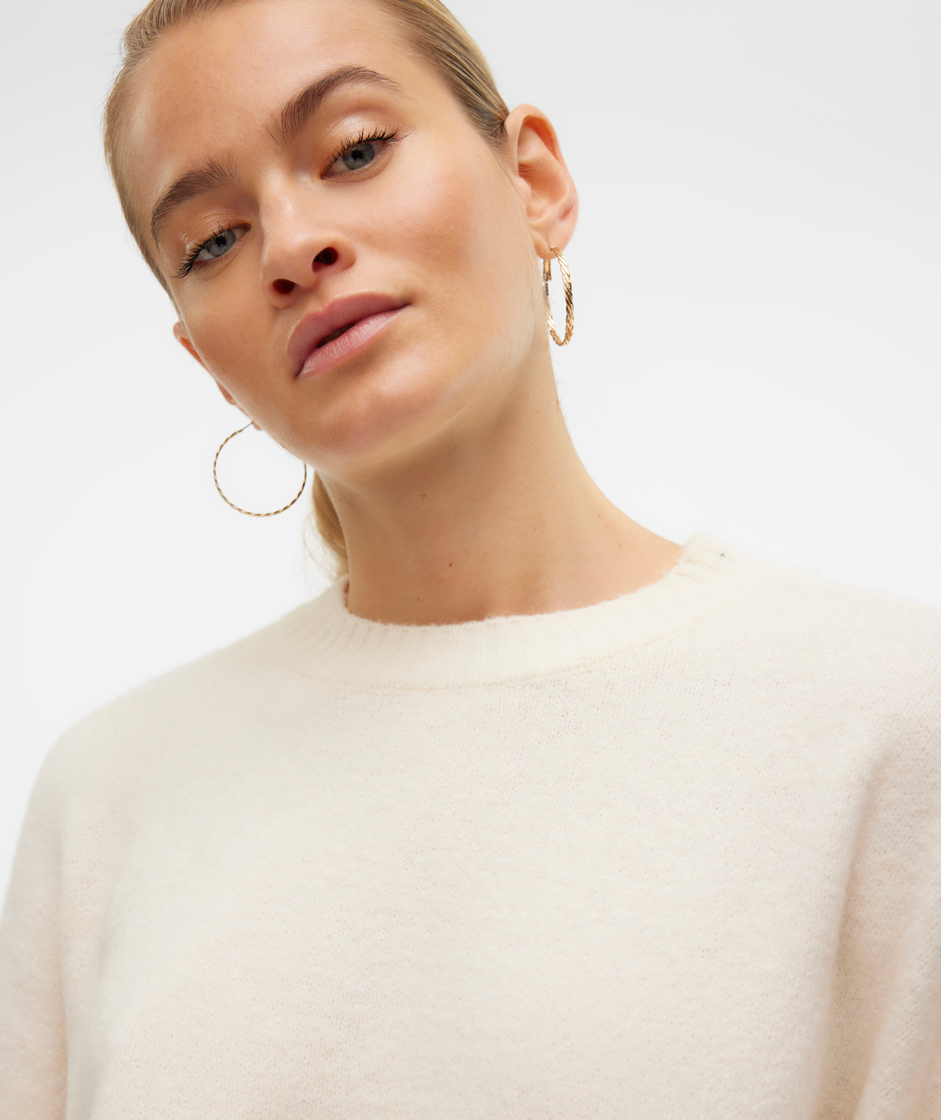 Vero Moda VMBOOM women's knitted pullover, Birch Melange, large image number 3