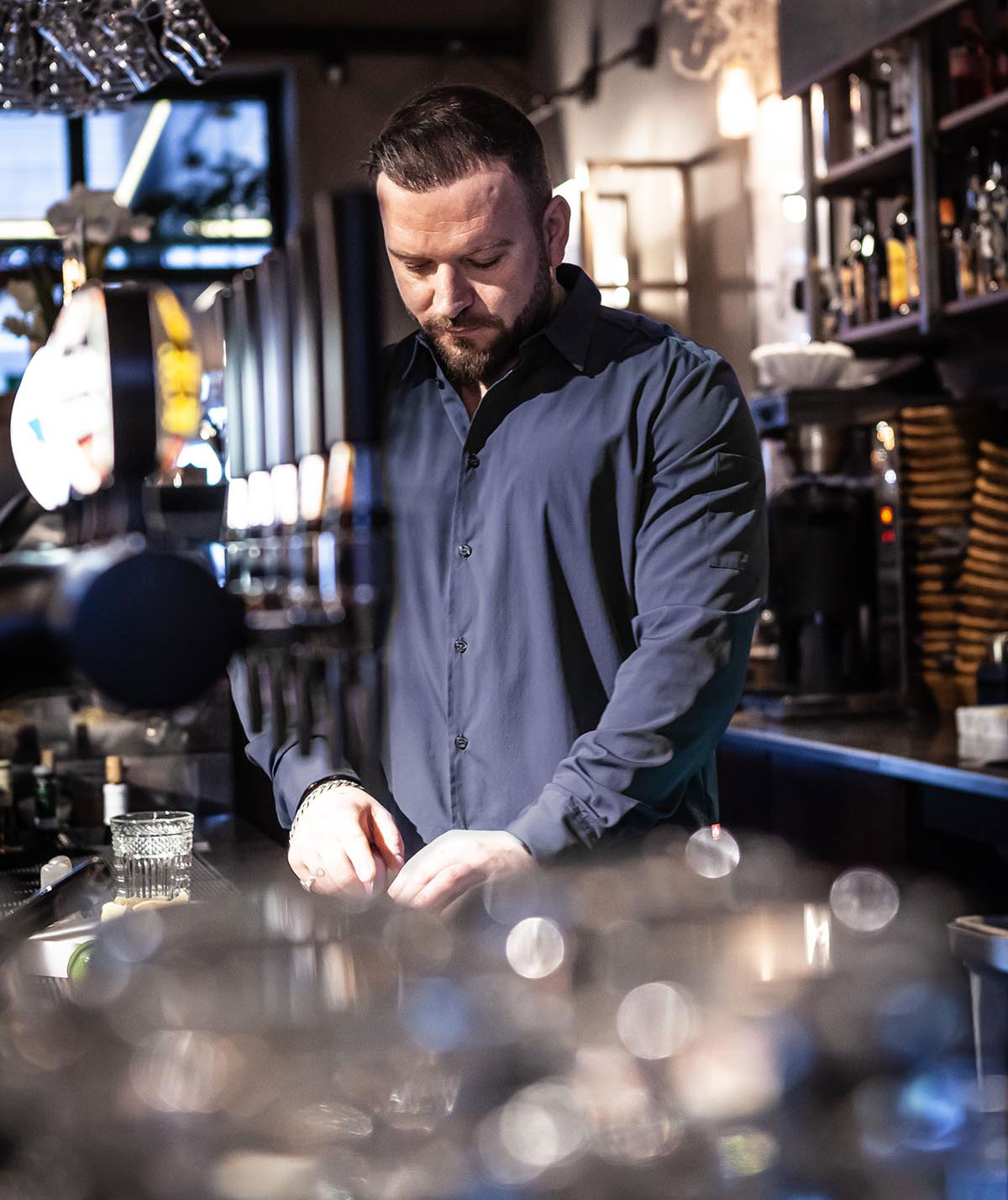 Segers 1013 Action stretch shirt, Navy