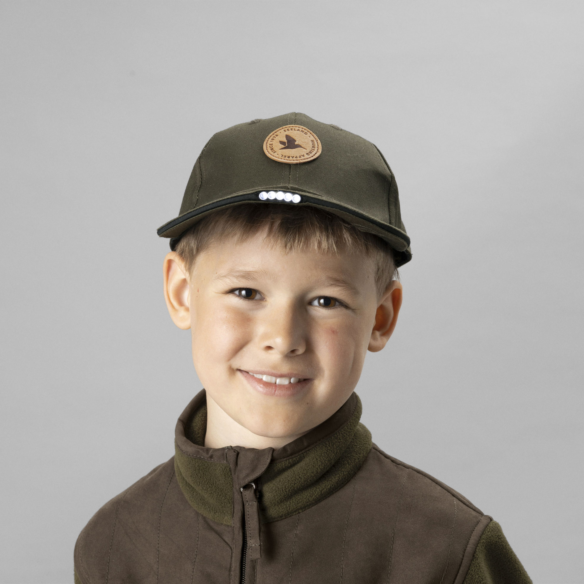 Seeland Skarn LED cap for kids, Pine green